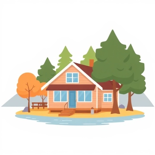 Hamburg lakefront illustration